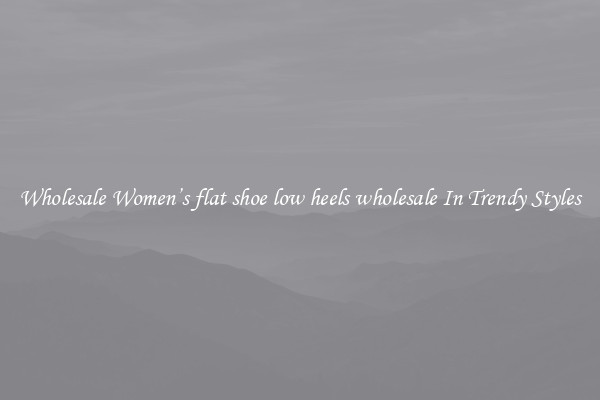 Wholesale Women’s flat shoe low heels wholesale In Trendy Styles