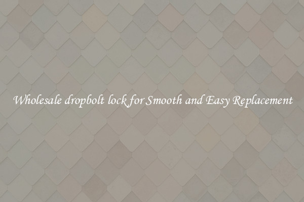 Wholesale dropbolt lock for Smooth and Easy Replacement
