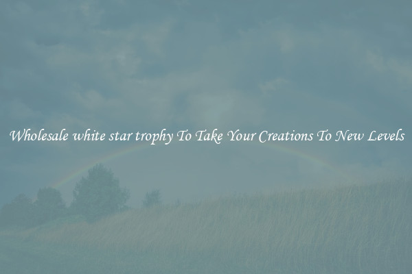 Wholesale white star trophy To Take Your Creations To New Levels