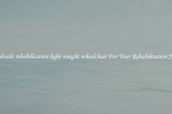 Wholesale rehabilitation light weight wheelchair For Your Rehabilitation Needs