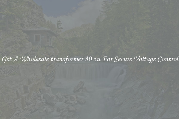 Get A Wholesale transformer 30 va For Secure Voltage Control