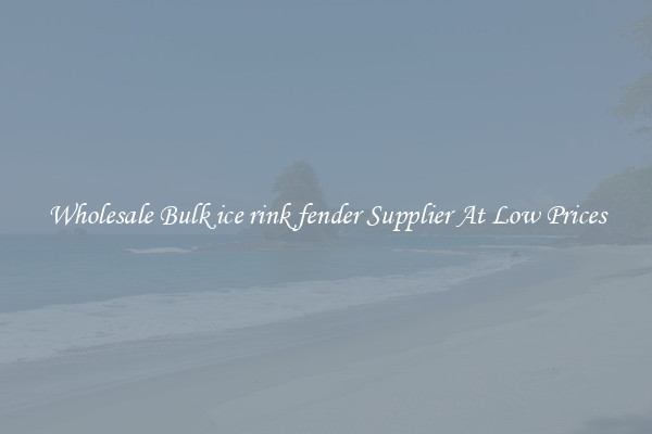Wholesale Bulk ice rink fender Supplier At Low Prices