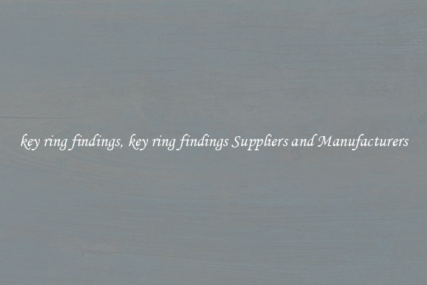 key ring findings, key ring findings Suppliers and Manufacturers
