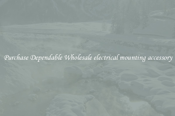 Purchase Dependable Wholesale electrical mounting accessory