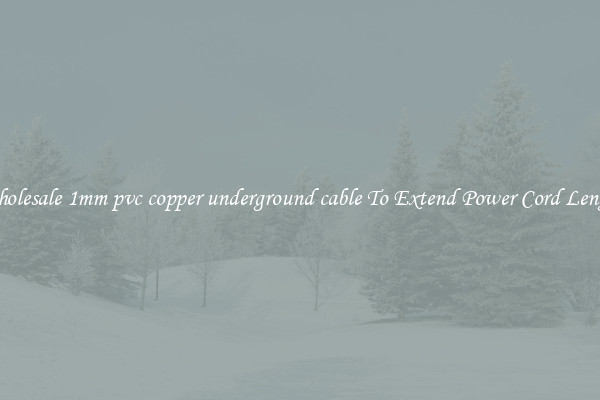 Wholesale 1mm pvc copper underground cable To Extend Power Cord Length