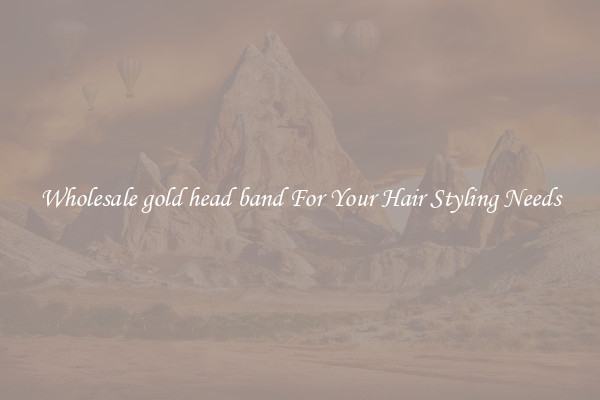Wholesale gold head band For Your Hair Styling Needs