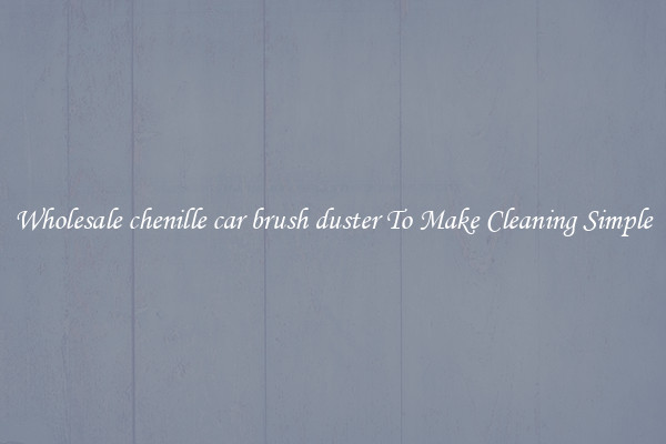 Wholesale chenille car brush duster To Make Cleaning Simple