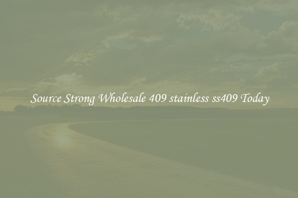 Source Strong Wholesale 409 stainless ss409 Today