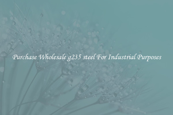 Purchase Wholesale g235 steel For Industrial Purposes