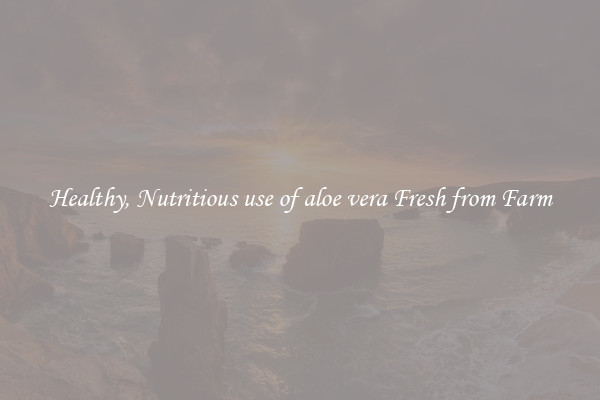 Healthy, Nutritious use of aloe vera Fresh from Farm