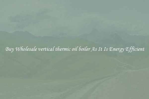 Buy Wholesale vertical thermic oil boiler As It Is Energy Efficient