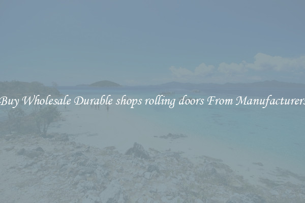 Buy Wholesale Durable shops rolling doors From Manufacturers