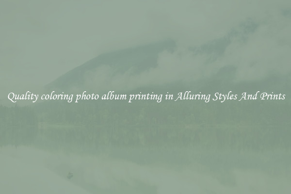 Quality coloring photo album printing in Alluring Styles And Prints